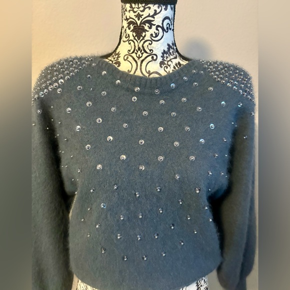 CASHMERE And WOOL Stone Embellished Sweater - Picture 2 of 5